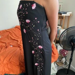Black ball gown